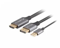 Lanberg Cables & Adapters|HDMI to DisplayPort Cable 4K Black - 1m