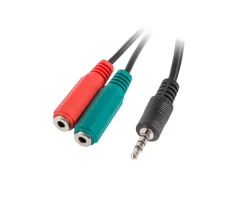 Lanberg Cables & Adapters For Mobile|Xbox|Headset Adapter 3.5mm (Male) 4-Pin to 2x3.5mm (Female)