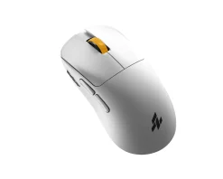 SyLical Gear Mice & Accessories|HELIX 8K Wireless Gaming Mouse - White [Yellow Scroll-Wheel]