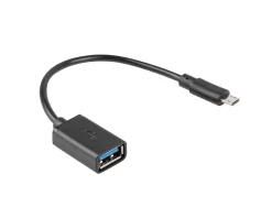 Lanberg Cables & Adapters|Micro USB (Male) to USB-A (Female) 2.0 15cm Adapter OTG