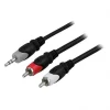 Deltaco Cables & Adapters|3,5mm male - 2x RCA male 3m Black