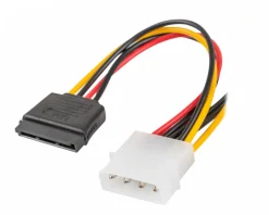 Lanberg Computer Components|Molex (Male) to 2X SATA (Female) Cable 15cm