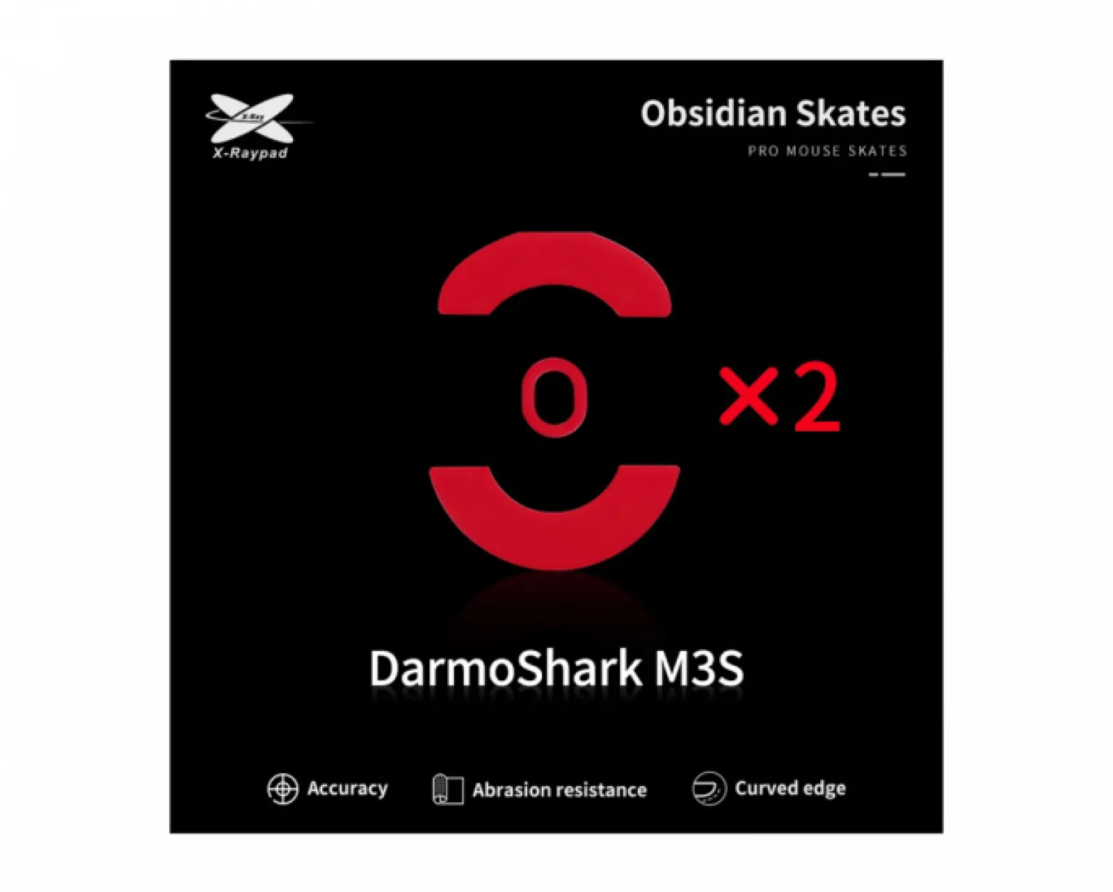 X-raypad Mice & Accessories|Obsidian Mouse Skates for DarmoShark M3S