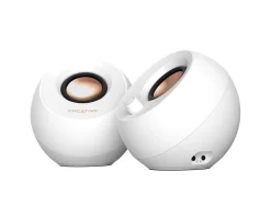 Creative Headsets & Audio|Pebble Pro - 2.0 USB-C Speakers with Bluetooth 5.3 - White