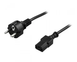 Deltaco Cables & Adapters|Power cable 0,5m Black