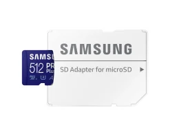 Samsung Storage Devices|PRO Plus microSDXC 512GB & SD adapter - Flash Memory Card