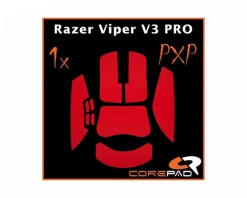 Corepad Mice & Accessories|PXP Grips for Razer Viper V3 Pro - Red
