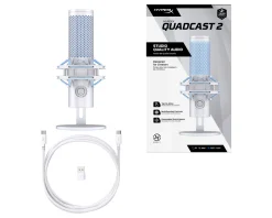 HyperX Headsets & Audio|Quadcast 2 Microphone - Frost