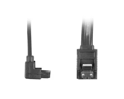 Lanberg Computer Components|SATA 3 Angled Cable with Lock 6GB/S 50cm Black