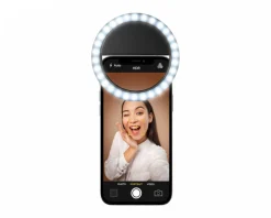 Cellularline Photo & Video|Streaming & Recording|Selfie Ring Pocket - Mini Ring Light