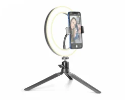 Cellularline Photo & Video|Streaming & Recording|Selfie Ring Tripod 8″ - Ring Light