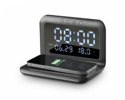 Cellularline Wireless Charging|Smart Clock - Digital Alarm Clock with Wireless Charging