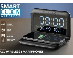 Cellularline Wireless Charging|Smart Clock - Digital Alarm Clock with Wireless Charging