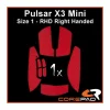 Corepad Mice & Accessories|Soft Grips for Pulsar X3 Mini RHD - Red