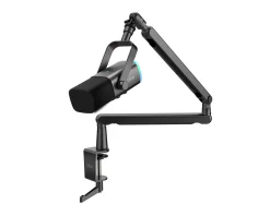 Fifine Headsets & Audio|TAM8 Dynamic Gaming Microphone and Boom Arm - Black