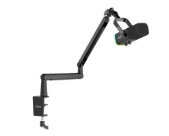 Fifine Headsets & Audio|TAM8 Dynamic Gaming Microphone and Boom Arm - Black