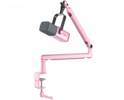 Fifine Headsets & Audio|TAM8 Dynamic Gaming Microphone and Boom Arm - Pink