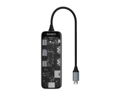 Deltaco Cables & Adapters|Storage Devices|Transparent USB-C Docking Station - 10 ports