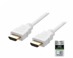 Deltaco Xbox|Playstation|Ultra High Speed HDMI-Cable 2.1 - White - 1m