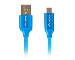 Lanberg Cables & Adapters For Mobile|Cables & Adapters|USB 2.0 Cable Premium MICRO-B to USB 1m QC 3.0 Blue