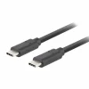 Lanberg Cables & Adapters For Mobile|Cables & Adapters|USB-C Cable 3.1 Gen 2 (10GB/s) PD100W Black - 0.5m