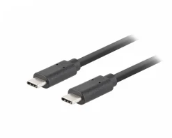 Lanberg Cables & Adapters For Mobile|Cables & Adapters|USB-C Cable 3.1 Gen 2 (10GB/s) PD100W Black - 0.5m