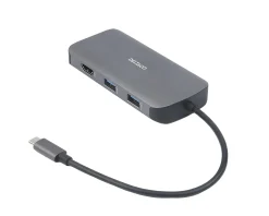 Deltaco Cables & Adapters|Storage Devices|USB-C Docking Station with 9 Ports - Grey