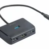 Deltaco Cables & Adapters|USB-C Docking Station with 4 Ports - Black