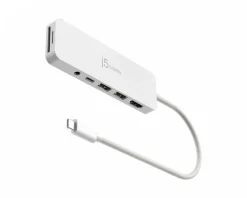 j5create Cables & Adapters|USB-C Multi-Port Hub with 60W Power Delivery - White