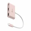 j5create Cables & Adapters|USB-C to HDMI 4K and USB Type-A with 90W Power Delivery - Pink