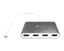 j5create Cables & Adapters|USB-C to 4-Port HDMI Multi-Monitor Adapter