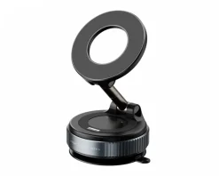 MaxMount Phone Holders|Vacuum Phone Holder with Magnetic Ring - Black