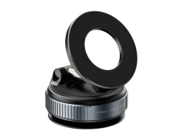 MaxMount Phone Holders|Vacuum Phone Holder with Magnetic Ring - Black