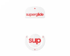 Superglide Mice & Accessories|Version 2 Glass Skates for Logitech G Pro X Superlight - White/Red