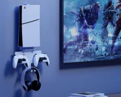 MaxMount Playstation|Wall Mount for PS5 / PS5 Slim - White