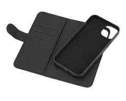 Deltaco Shell & Screen Protector|Wallet Case for iPhone 15 Plus - Black