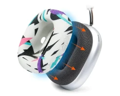 Wicked Cushions Headsets & Audio|WC SweatZ Max Ear Cushion Covers - 90''s White