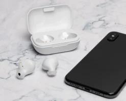 STREETZ Headphones|Wireless In-Ear Headphones with Charging Case, TWS - White