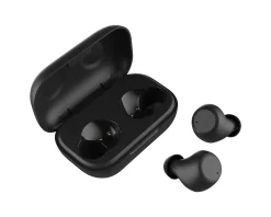 STREETZ Headphones|Wireless In-Ear Headphones with Charging Case, TWS - Black