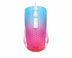 Deltaco Gaming Mice & Accessories|WM87 Semi-Transparent RGB Gaming Mouse - White