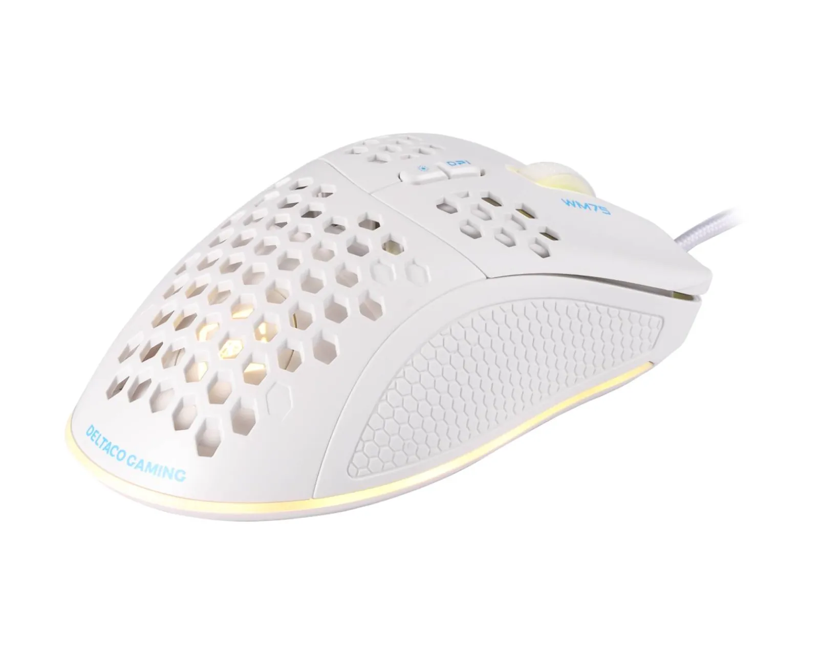 Deltaco Gaming Mice & Accessories|WM75 Ultra-Light RGB Gaming Mouse - White