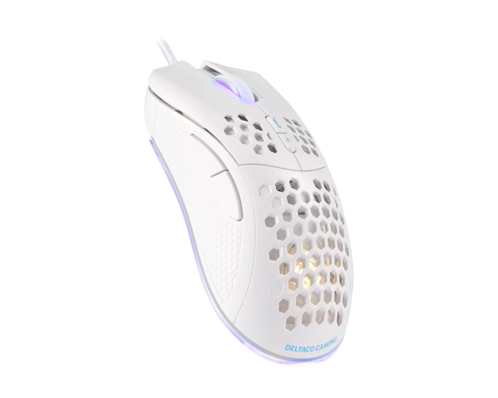 Deltaco Gaming Mice & Accessories|WM75 Ultra-Light RGB Gaming Mouse - White