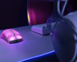 Deltaco Gaming Mice & Accessories|WM89 Wireless Semi-Transparent RGB Gaming Mouse - White