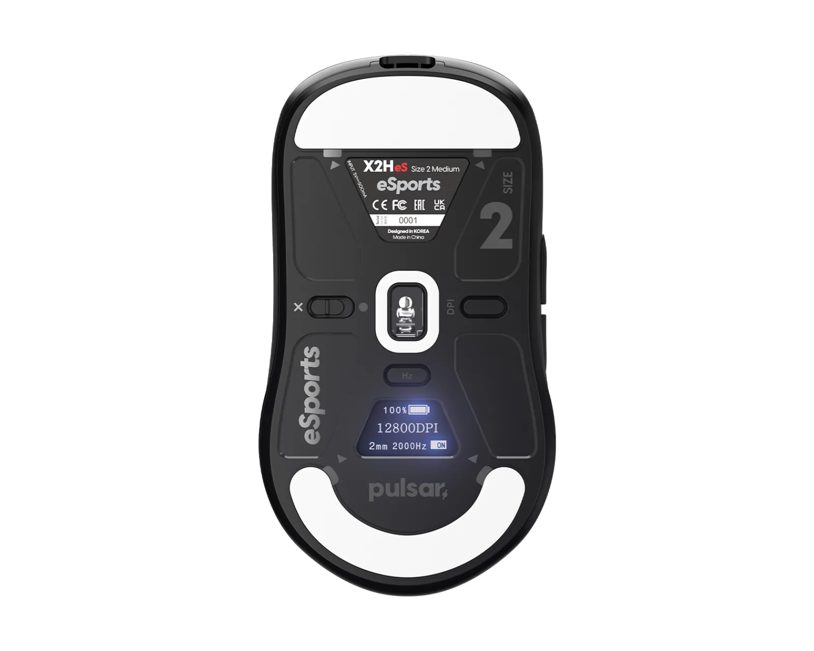 Pulsar Mice & Accessories|X2-H High Hump eS Wireless Gaming Mouse - Black