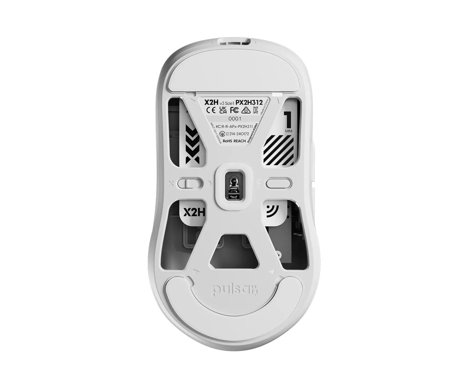 Pulsar Mice & Accessories|X2H v3 Mini Wireless Gaming Mouse - White