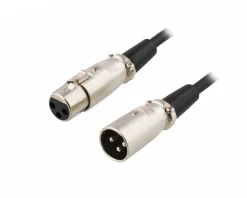 Deltaco Cables & Adapters|XLR Cable, 3-pin Male - 3-pin Female, 1m - Black
