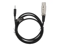 Deltaco Cables & Adapters|XLR Cable to 3.5 mm 1.5 Meter, 3-pin XLR, Cisco pinout - Black