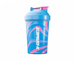 X-Gamer Drinks & Energy|X-Zero Shaker 500ml - Swirly Blue & Pink